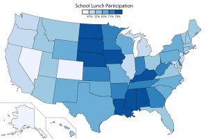 Map of NSLP participation by state