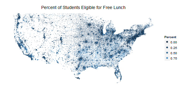 Percent of students eligible for free lunch